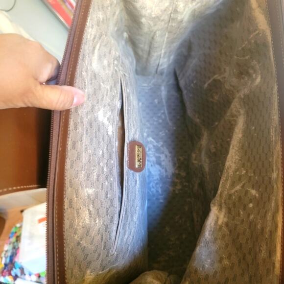 Vintage Gucci Traveler Suede and Leather Bag 18x17 SEE DESCRIPTION - Picture 11 of 16